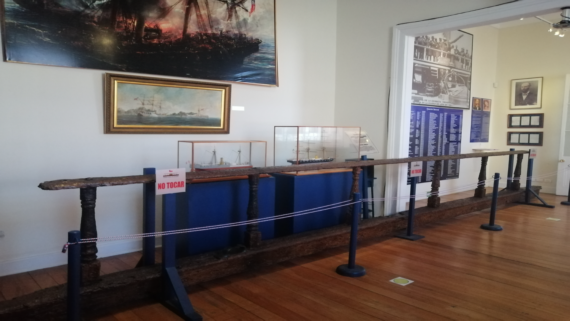 Baranda de la Esmeralda donde Prat inmortaliza su arenga a la dotación. 