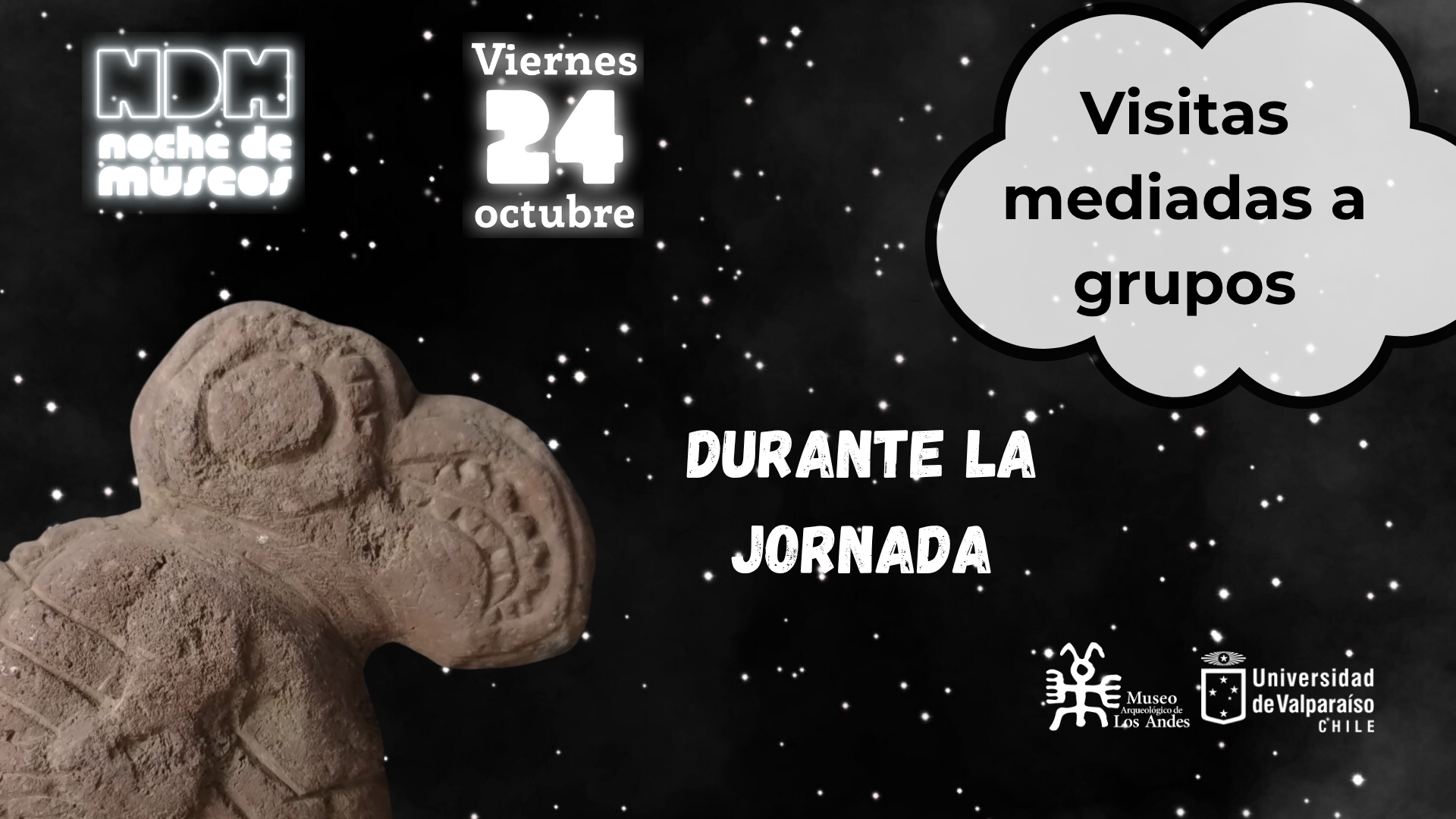 Visitas mediadas a grupos durante la jornada