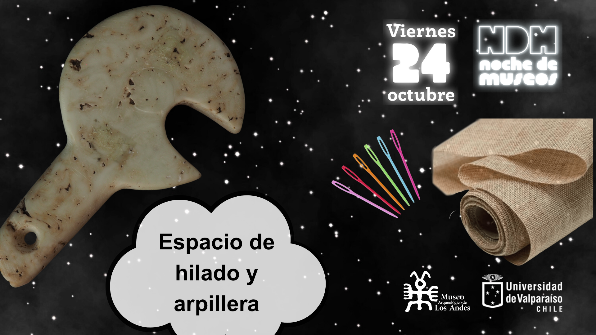 Espacio de hilado y arpillera