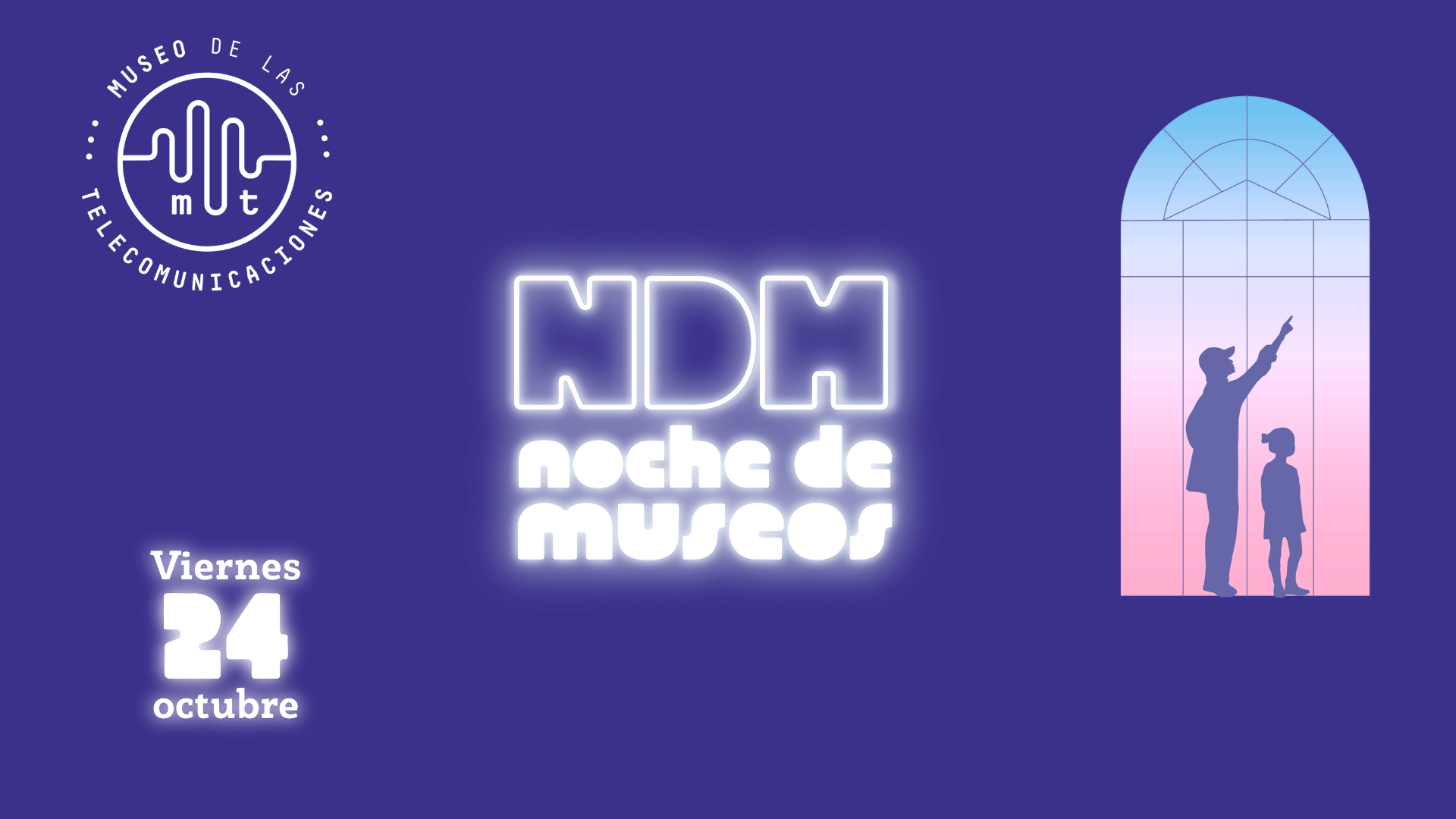 La fachada del museo se ilumina 