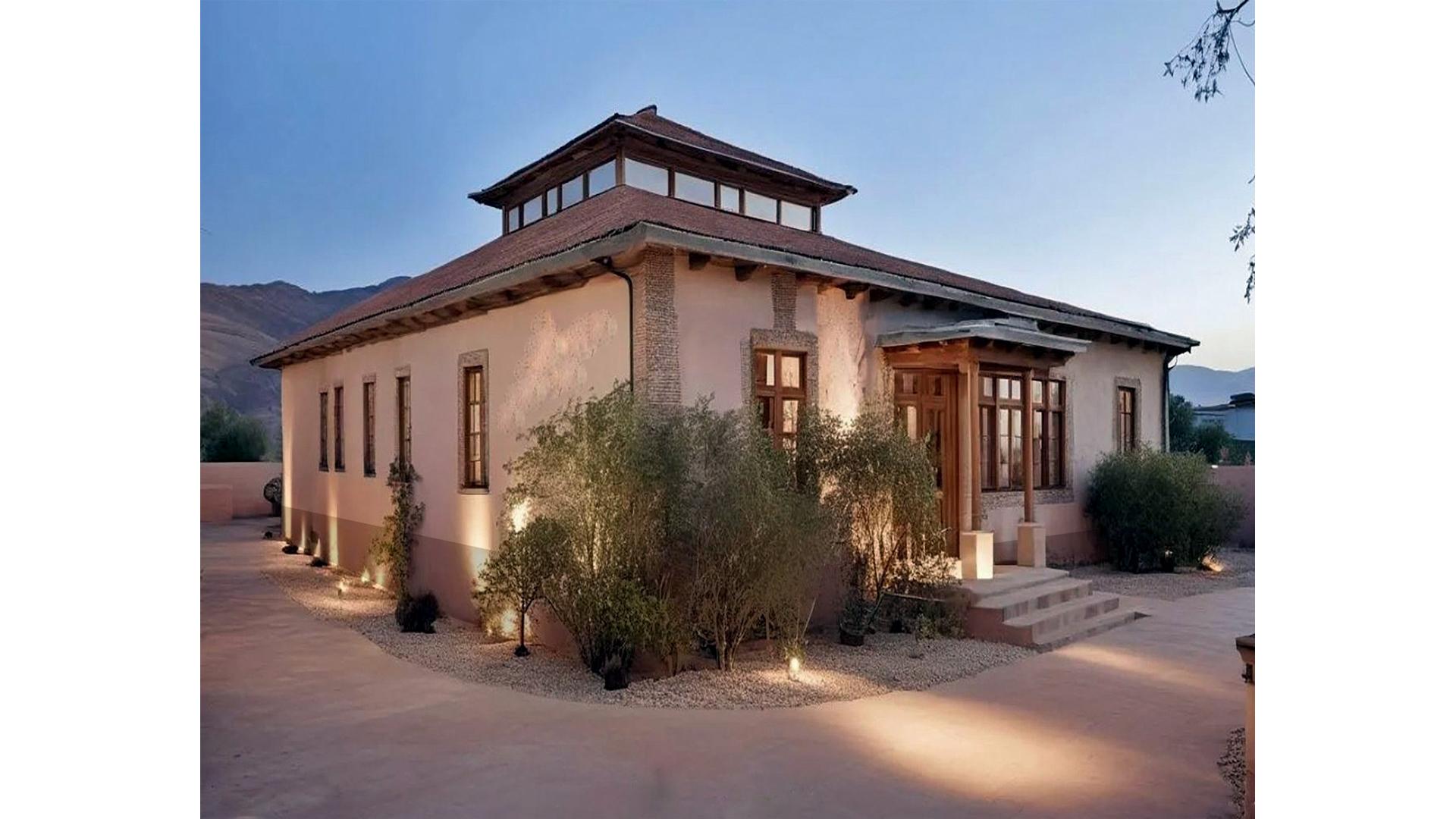 Casona proyectada post restauración