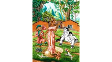 Obra de la exposición "El viaje de la mona loca"